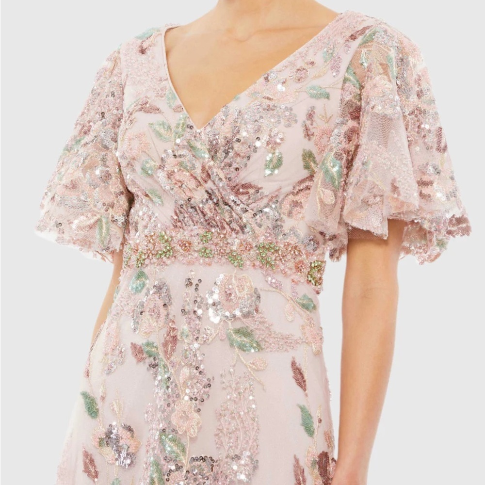 Mac Duggal Pink Floral Maxi Dress - Picture 3 of 11